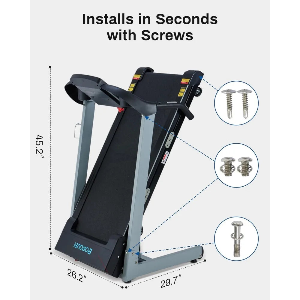 Auto Incline Treadmill 300 LBS Capacity, 17.5" Wide