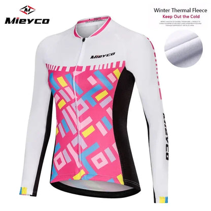 Thermal Fleece Cycling jersey Women  Long Sleeve