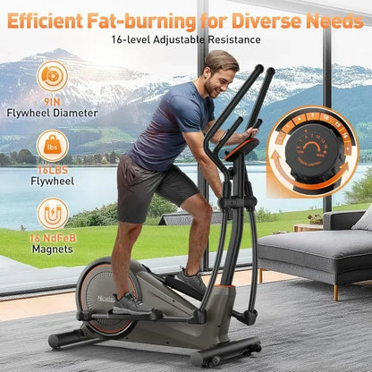 Niceday Elliptical Machine, Elliptical Exercise Machine for Home with Hyper-Quiet Magnetic Driving System