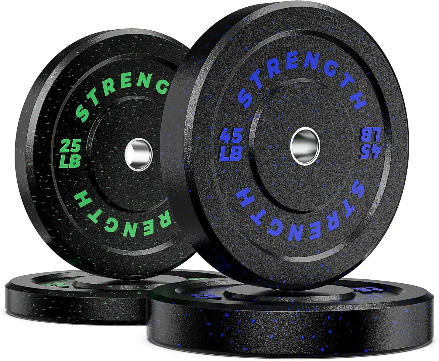 10/15/25/35/45/55LB Olympic Bumper Plates, High-Bounce  Plates Colored