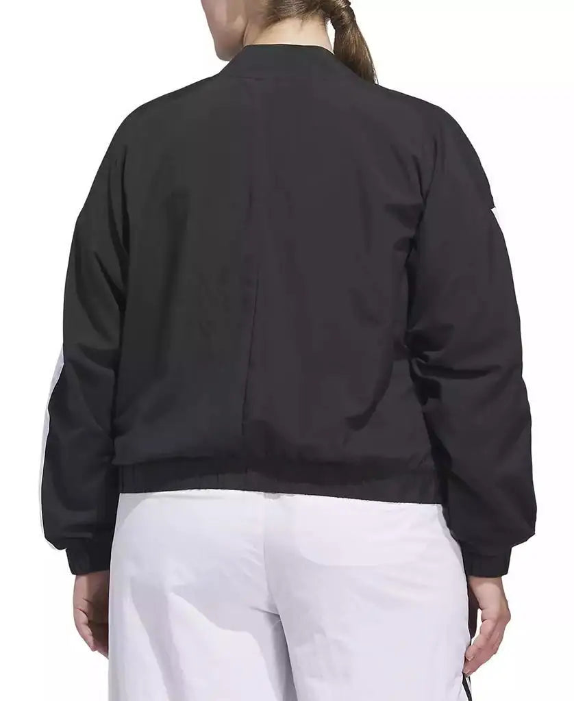 Adidas Plus Size Woven Windbreaker Bomber Jacket with Logo Design for Running Sportswear Accessory
