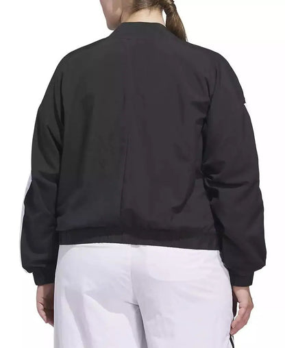 Adidas Plus Size Woven Windbreaker Bomber Jacket with Logo Design for Running Sportswear Accessory