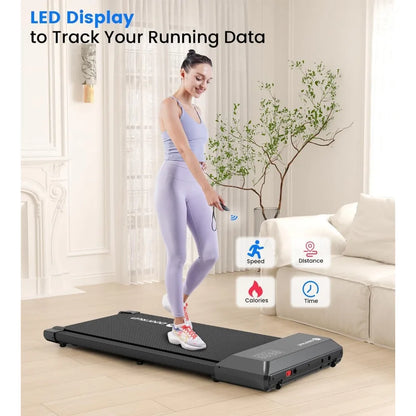 Dual-Function Desk Treadmill: 2.5HP Quiet Walking and Jogging Machine with Remote Control for Home and Office Use
