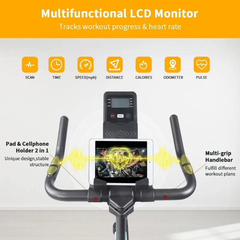 Exercise Bike 300LBS Weight Capacity Smooth Silent 35LB Heavy Flywheel Indoor