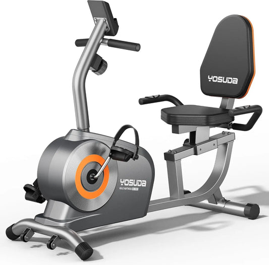 Recumbent Exercise Bike for Adults Seniors with Quick Adjust Seat, 350LB Capacity & 16-level Resistance