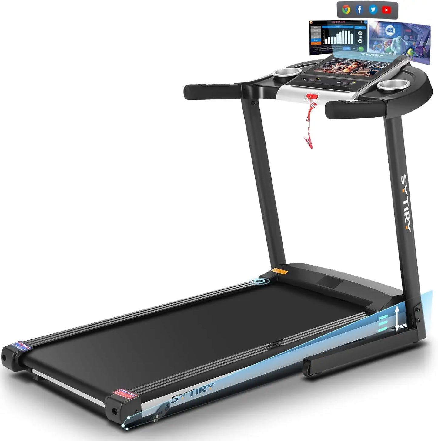 Treadmill / Touch Screen, 3.25HP Treadmills with TV WiFi,