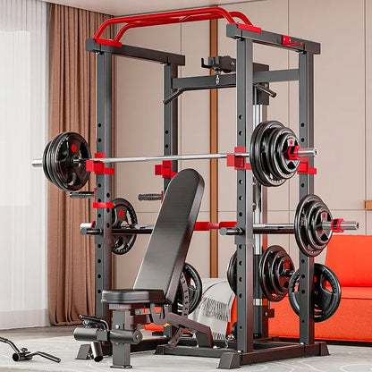 MIYAUP Home Fitness Comprehensive Training Equipment 660 LBS Capacity Power Cage With Pulley Syetem