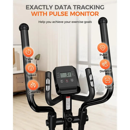pooboo Elliptical Machine, Elliptical Exercise Machine with 16-Level Resistance&Hyper-Quiet Magnetic Driving System,