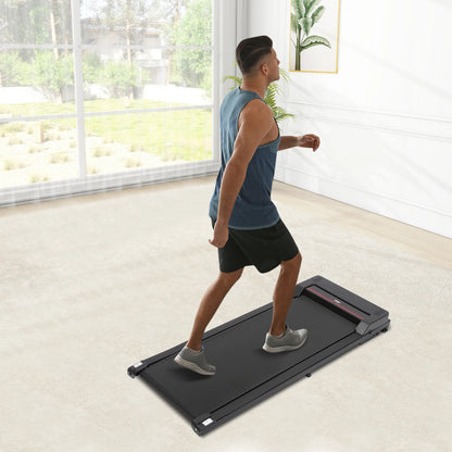 Electric Treadmil Under Desk Walking Pad Home Office Fitness Running Jogging LED