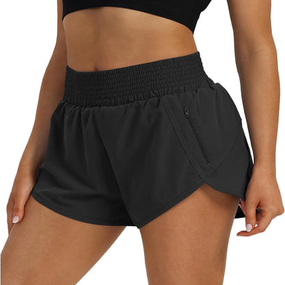 Women's High Waist Quick Dry Athletic Shorts