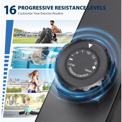 Dripex Elliptical Machine, Hyper-Quiet Magnetic Elliptical Exercise Machine for Home w/16 Levels Resistance, 8KG Flywheel,