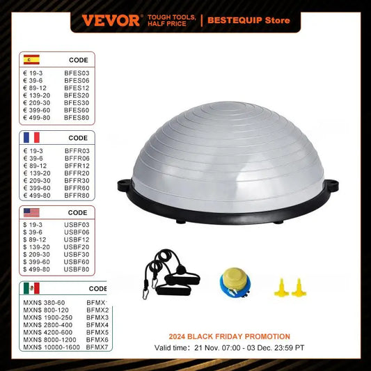 Half Exercise Ball Trainer 23 inch Balance Ball