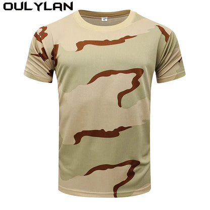 Quick Dry Camouflage T-shirt Men Gym Fitness