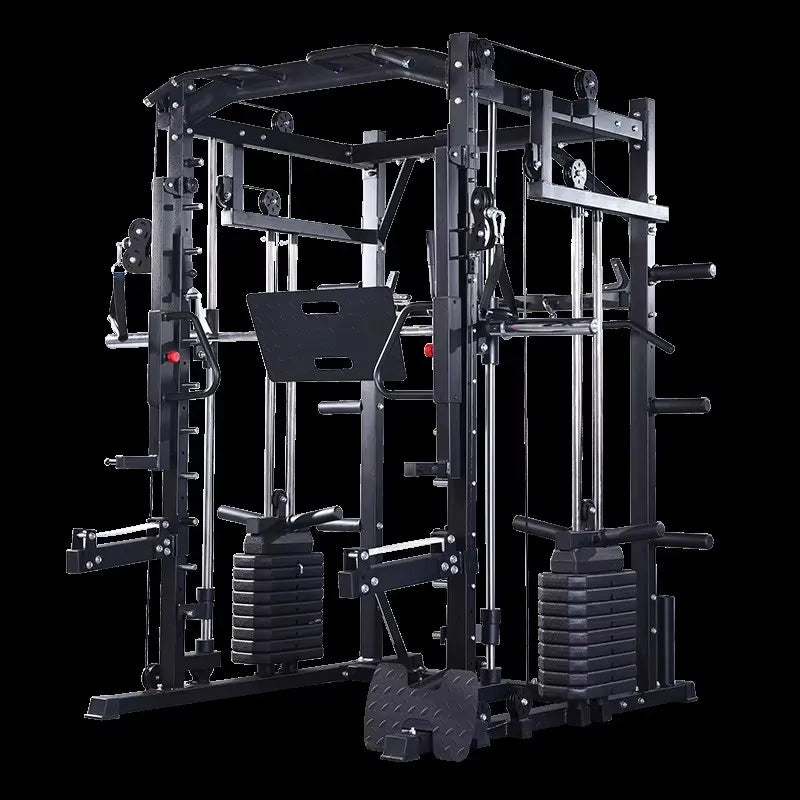 MIYAUP Multi-functional Power Cage Adjustable Pullup Squat 1000Lbs Capacity Comprehensive Fitness Barbell Rack