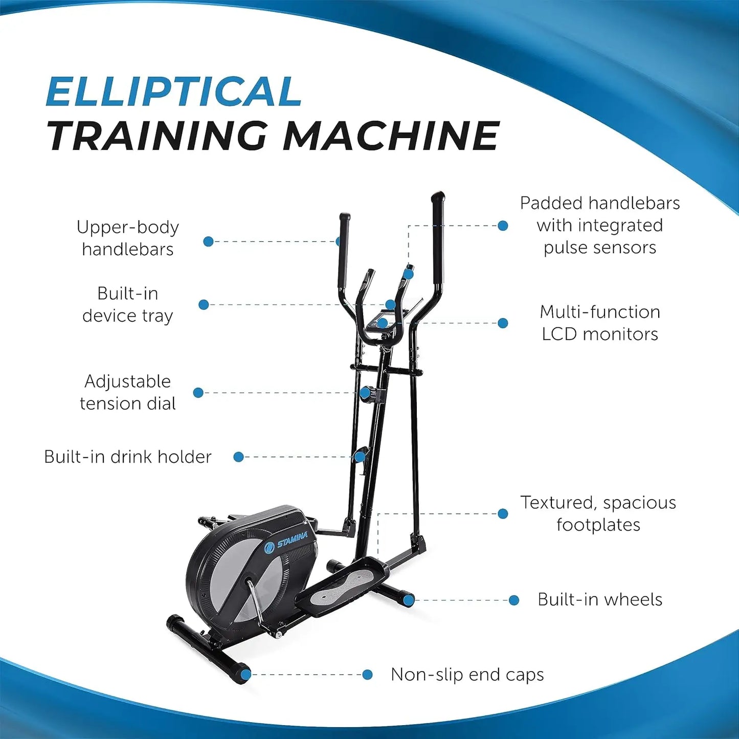 Elliptical Training Machine with Smart Workout App