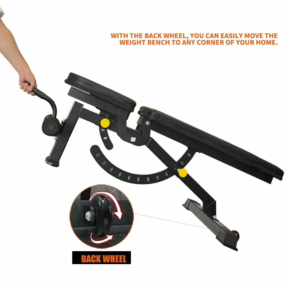 Adjustable Strength Training Bench Press Home Full Body Workout Foldable Weight Benches Multi-functional Fitness Dumbbell Chair