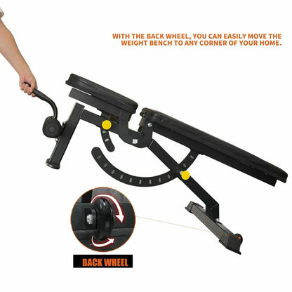 Adjustable Strength Training Bench Press Home Full Body Workout Foldable Weight Benches Multi-functional Fitness Dumbbell Chair