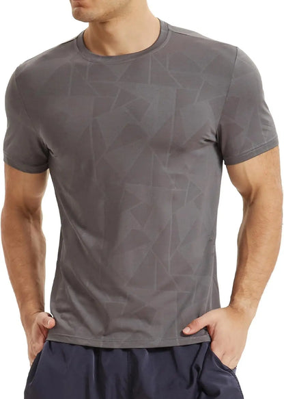 Dry Fit Shirts - Men Lightweight Athletic  Short-sleeve