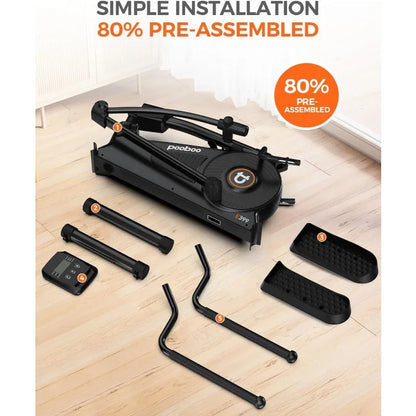 pooboo Elliptical Machine, Elliptical Exercise Machine with 16-Level Resistance&Hyper-Quiet Magnetic Driving System,