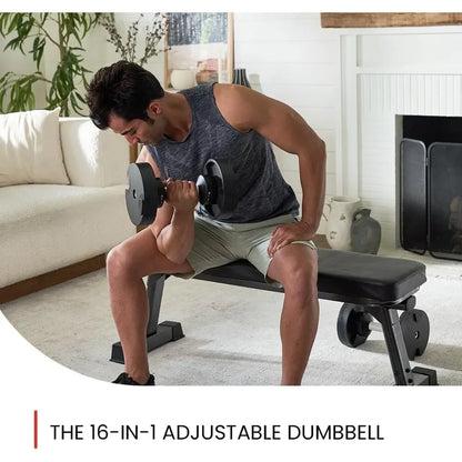 Adjustable Dumbbells Pair 5-80 lbs:the Adjustable Dumbbell Set to Replace 16 Sets of Dumbbells.80lb and Free Weights to Home Gym