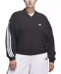 Adidas Plus Size Woven Windbreaker Bomber Jacket with Logo Design for Running Sportswear Accessory