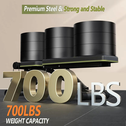 Adjustable Weight Bench for Home Gym, Foldable 700LBS Workout Bench with 9 Backrests, Multi-Purpose Bench Press for Incline Decl