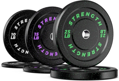 10/15/25/35/45/55LB Olympic Bumper Plates, High-Bounce  Plates Colored