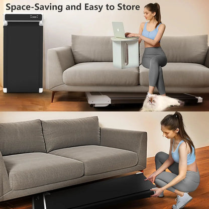 Walking Pad 2 In 1 For Walking And Jogging, Under Desk Treadmill For Home Office With Remote Control, Portable Walking Pad Tread