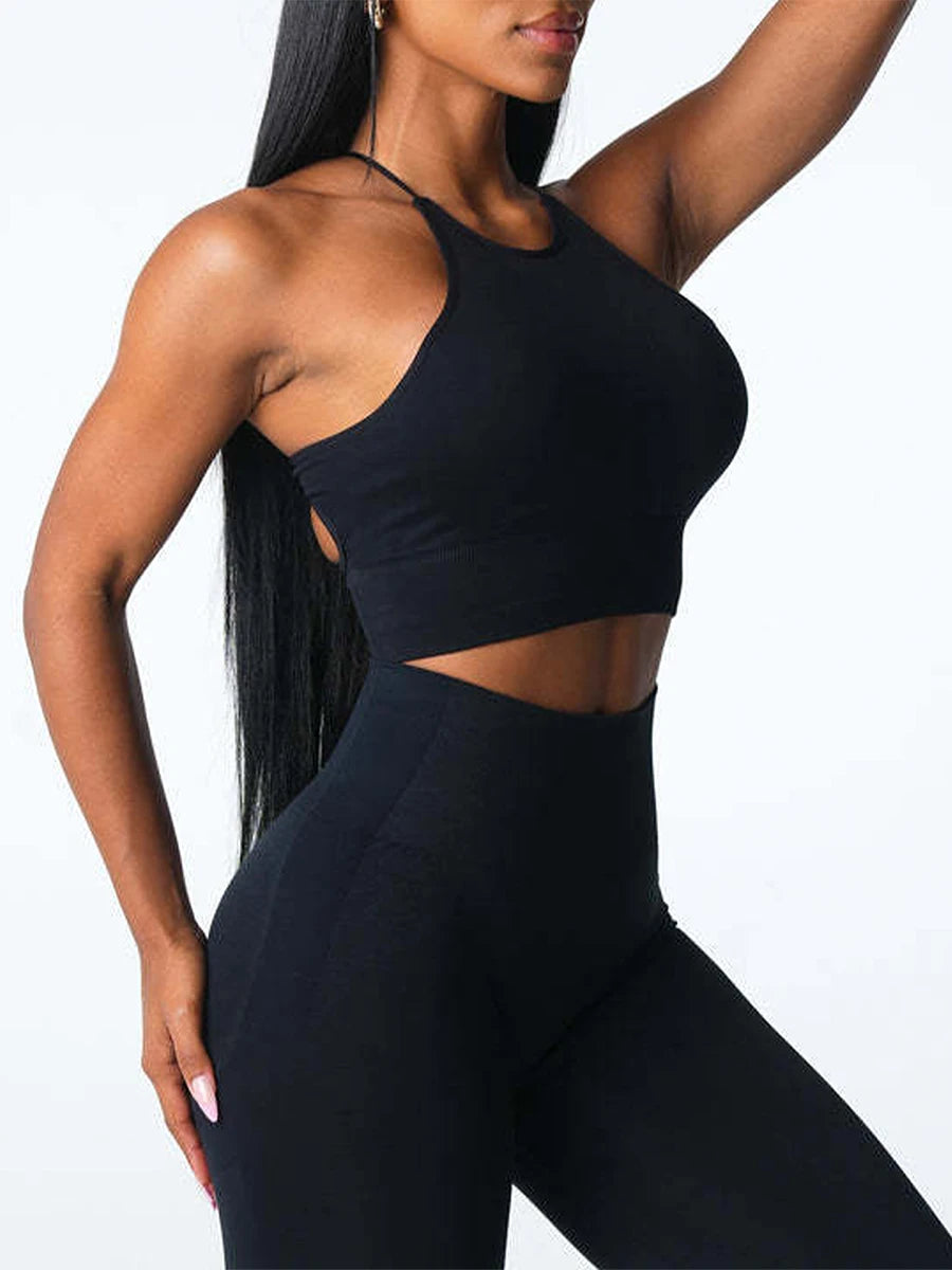 Womens Seamless Sports Bra Sleeveless Yoga Workout