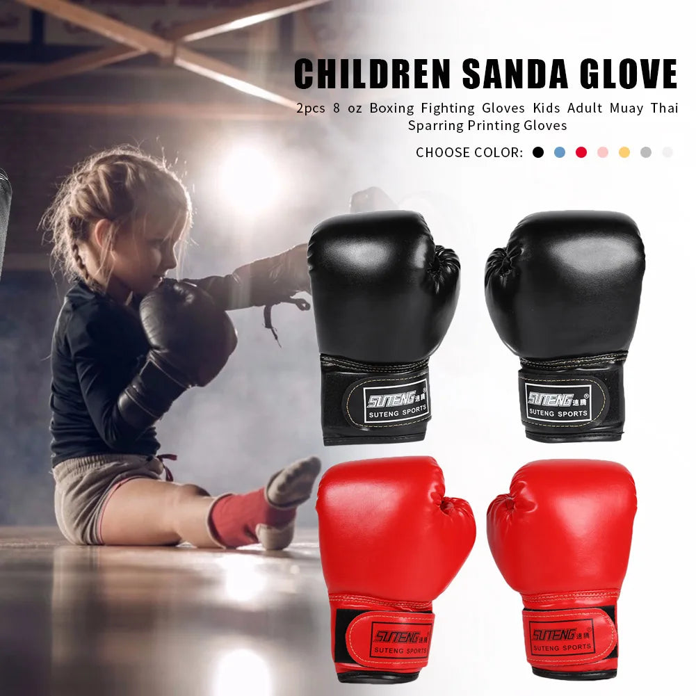 2pcs Leather Sponge Boxing Training Mitts Kids