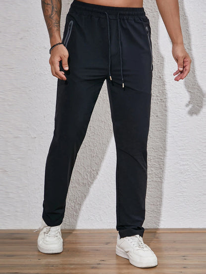 Men s Performance Joggers Lightweight Elastic Waist Athletic Pants with Drawstring and Pockets for Casual Wear