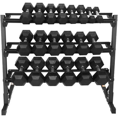 Premium Rubber Coated Hex Dumbbell Weight Set, Multiple Packages