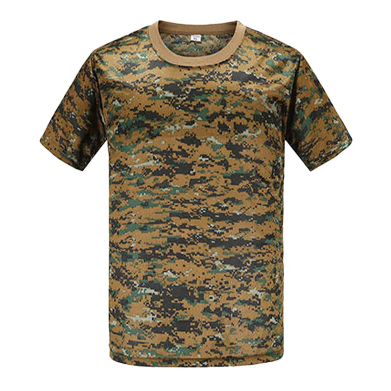 Quick Dry Camouflage T-shirt Men Gym Fitness