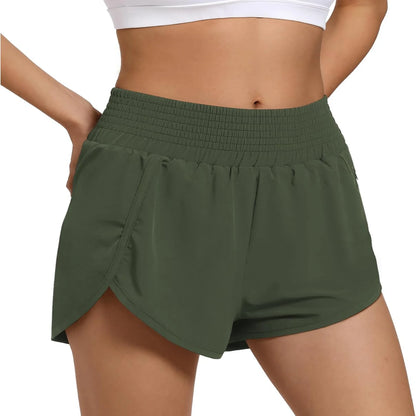 Women's High Waist Quick Dry Athletic Shorts