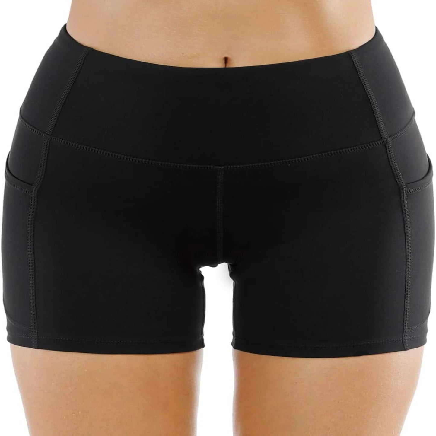 Tummy Control High Waist Yoga Shorts - Pockets