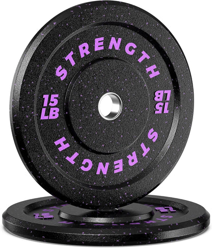 10/15/25/35/45/55LB Olympic Bumper Plates, High-Bounce  Plates Colored