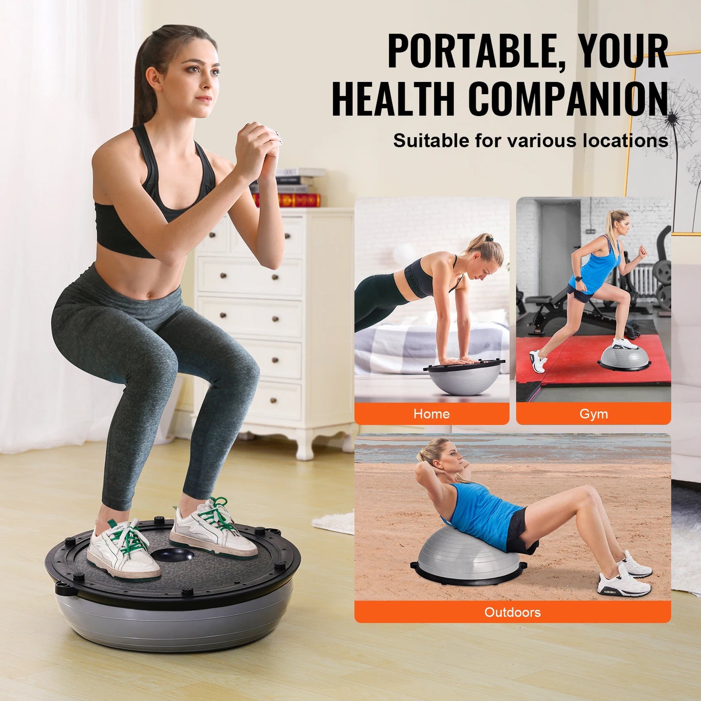 Half Exercise Ball Trainer 23 inch Balance Ball