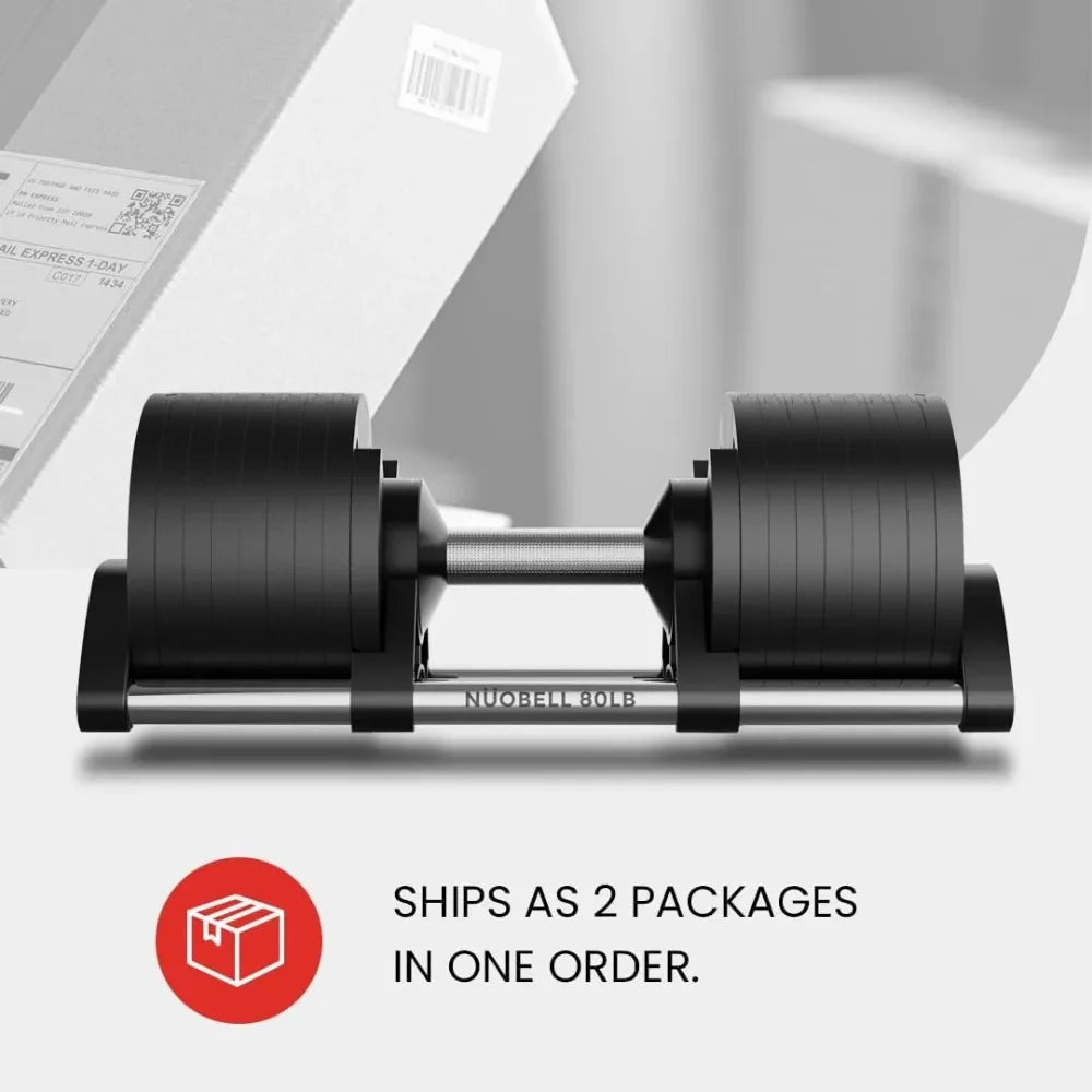 Adjustable Dumbbells Pair 5-80 lbs:the Adjustable Dumbbell Set to Replace 16 Sets of Dumbbells.80lb and Free Weights to Home Gym