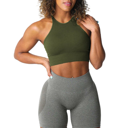 Womens Seamless Sports Bra Sleeveless Yoga Workout