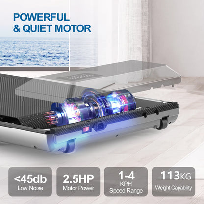 2in1 Walking Pad Mini Treadmill Portable for Home&Office Under Desk LCD Screen Max 250lbs Quiet Treadmills Exercise Machine