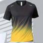 Men's T-Shirts Sports Fitness Sportswear Quick-Drying Gradient Short Sleeve Tops Outdoor Basketball Training Running Men Clothes