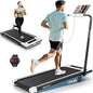 Compact Electric Treadmill with Incline, Under Desk Folding, 300 lb Max Capacity for Home, Gym, and Office Use
