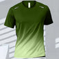 Men's T-Shirts Sports Fitness Sportswear Quick-Drying Gradient Short Sleeve Tops Outdoor Basketball Training Running Men Clothes