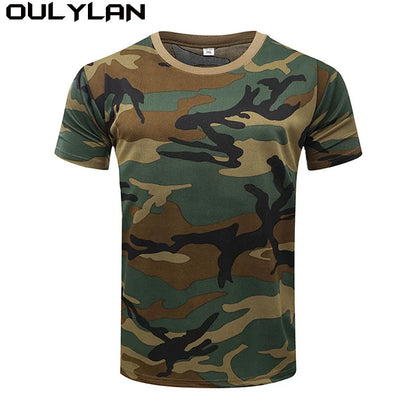 Quick Dry Camouflage T-shirt Men Gym Fitness