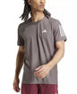 Adidas Men's Own the Run Short Sleeve T-Shirt Moisture-Wicking Running Sportswear Core Black White Red