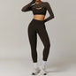 3 Piece Yoga Set Workout Outfits Women Tracksuit Jacket Sport Bra High Waist Leggings Fitness Long Sleeve Gym Zipper Sportswear