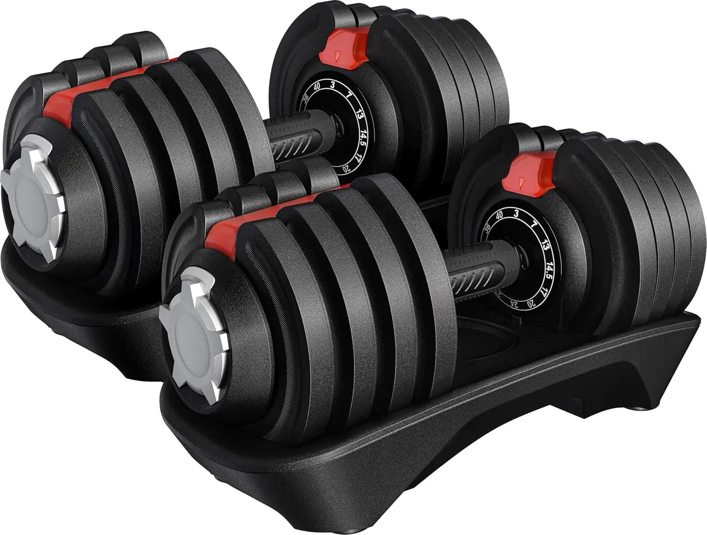 Adjustable Dumbbell Set 40LB/52.5LB/90LB with Anti-Slip Handle