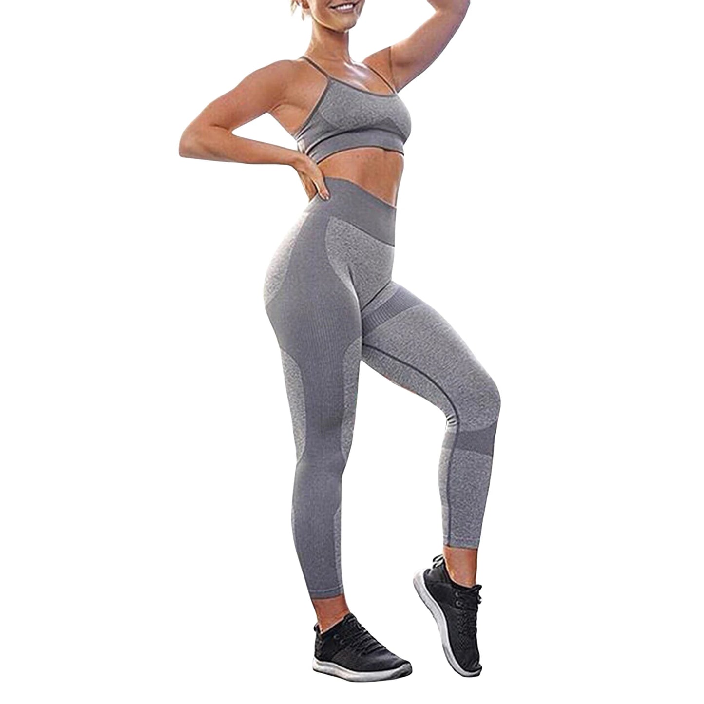 Women s Yoga Outfit Sleeveless Crop Top with Leggings