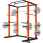 OPPSDECOR Power Cage, Multi-Function Power Rack with J-Hooks, Dip Handles, 360°Landmine and More Training Attachment