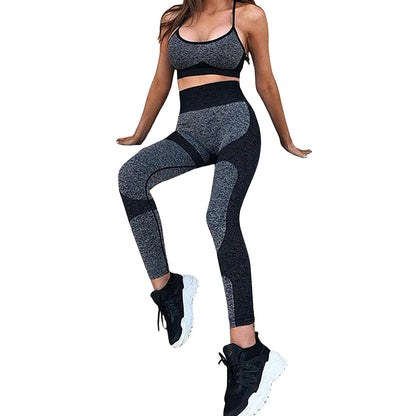 Women s Yoga Outfit Sleeveless Crop Top with Leggings